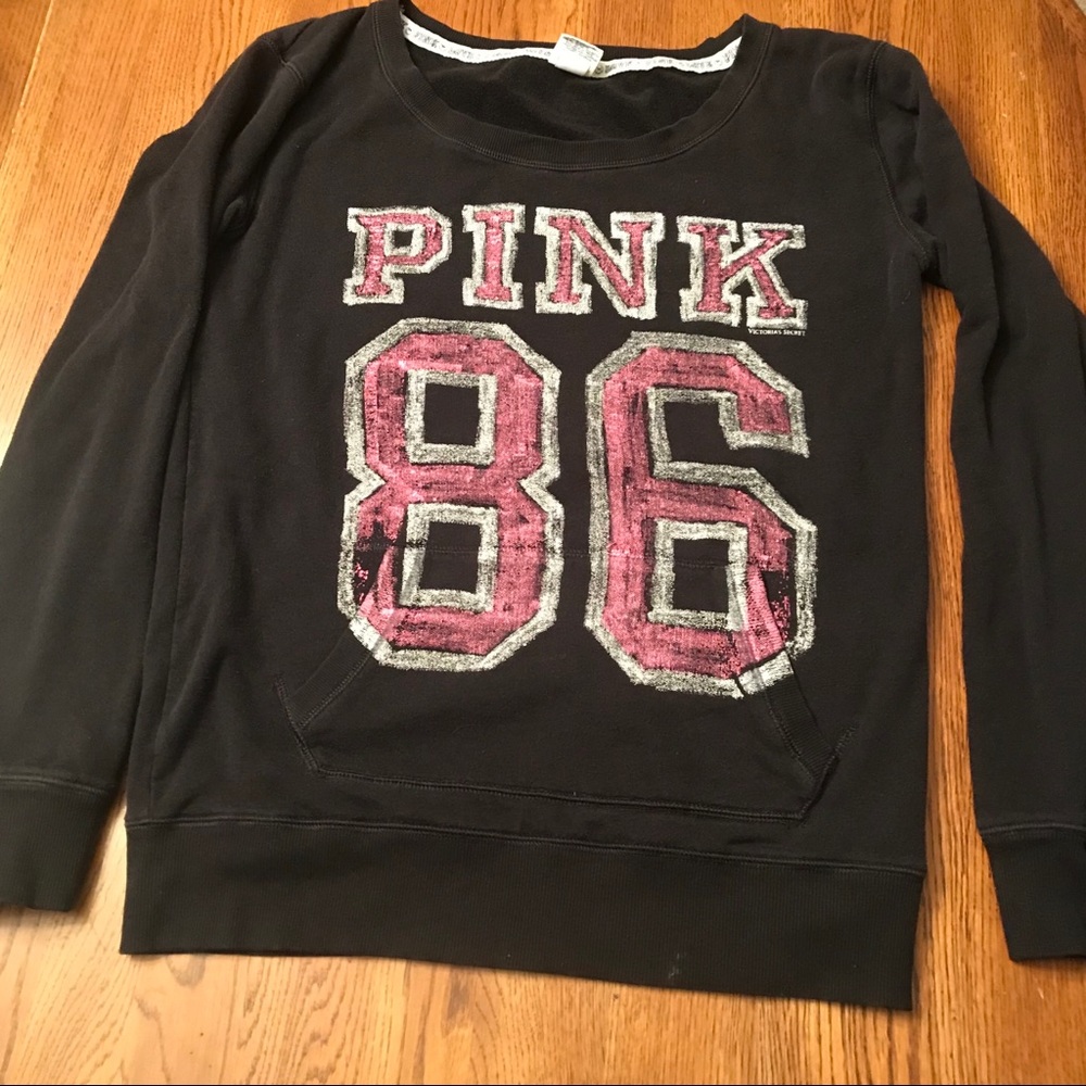 Pink Victoria’s Secret LW Sweatshirt Sz Med - Picture 1 of 5